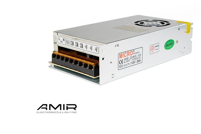 سوییچینگ 12 ولت 20 آمپر + فن