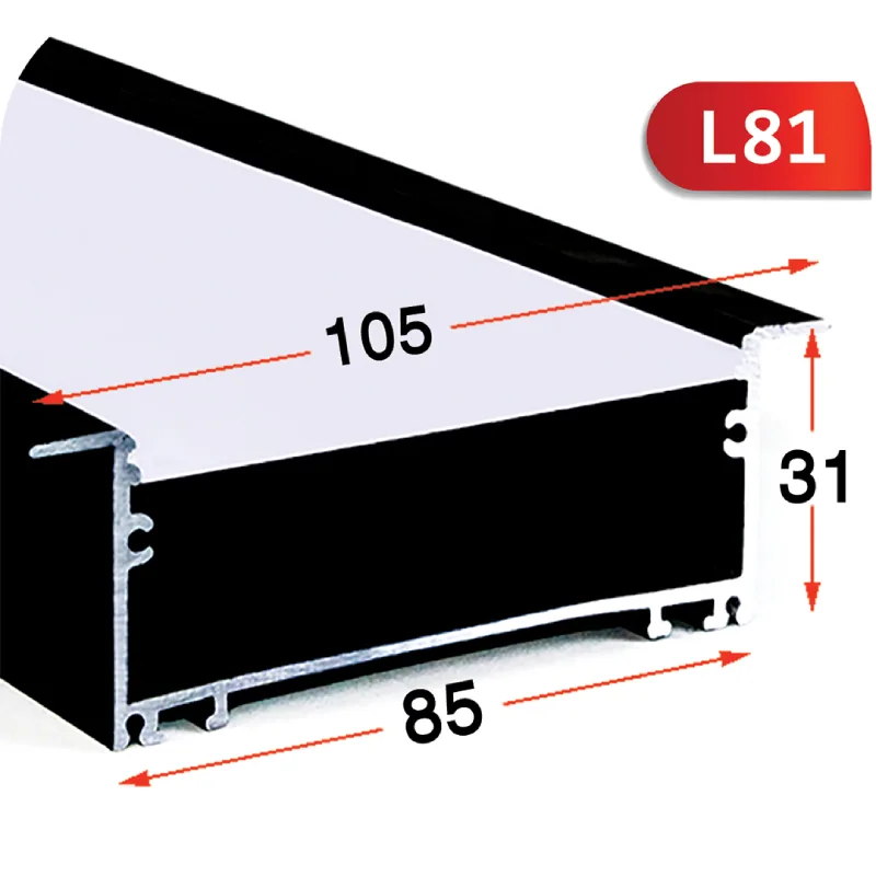پروفیل لاینر پنج لاین مدل توکار L81 پروفیل لاینر پنج لاین مدل توکار L81