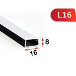 پروفیل لاینر تک لاین مدل روکار L16