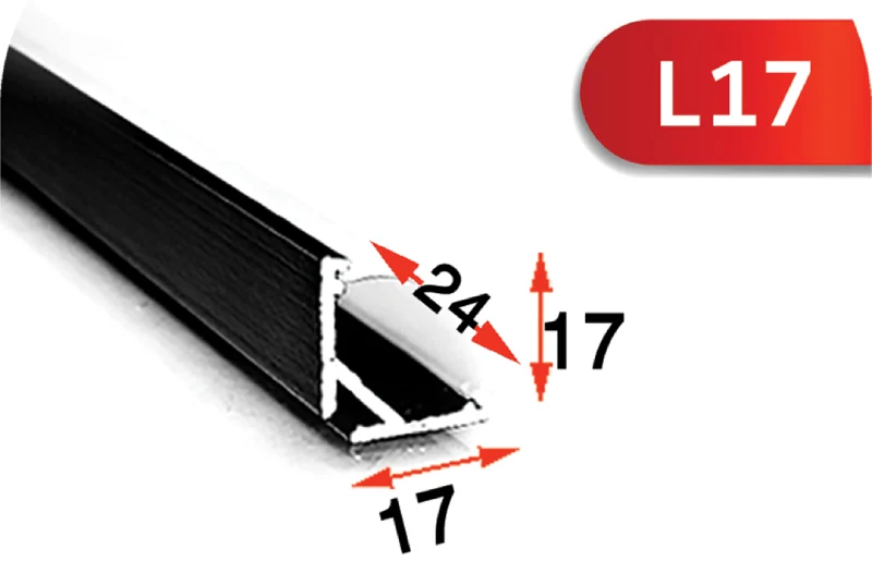 پروفیل لاینر تک لاین مدل روکار L17 پروفیل لاینر تک لاین مدل روکار L17