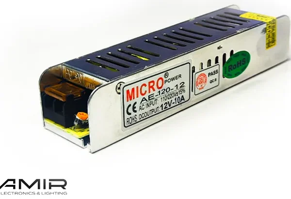 سوئیچینگ 12 ولت 10 آمپر اسلیم