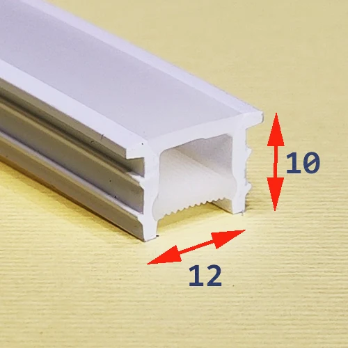 پروفیل سیلیکونی توکار مدل کاور 10*12