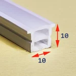 پروفیل سیلیکونی (قوس پهلو) – 10*10