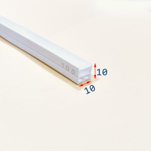 پروفیل سیلیکونی بدون لبه افقی (خم از رو) 10*20