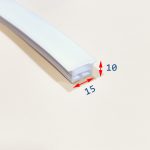 پروفیل سیلیکونی لبه دار افقی 15*10