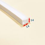 پروفیل سیلیکونی بدون لبه عمودی (خم پهلو) 14*14