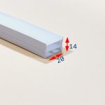 پروفیل سیلیکونی بدون لبه افقی (خم از رو) 20*14