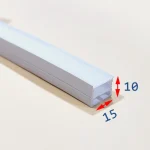 پروفیل سیلیکونی بدون لبه افقی (خم از رو) 15*10