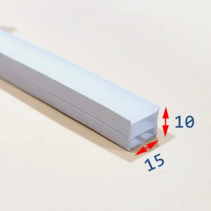 پروفیل سیلیکونی بدون لبه افقی (خم از رو) 15*10