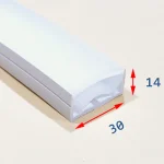 پروفیل سیلیکونی بدون لبه افقی (خم از رو) 30*14