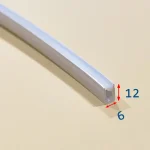 پروفیل سیلیکونی بدون لبه عمودی (خم پهلو) 6*12