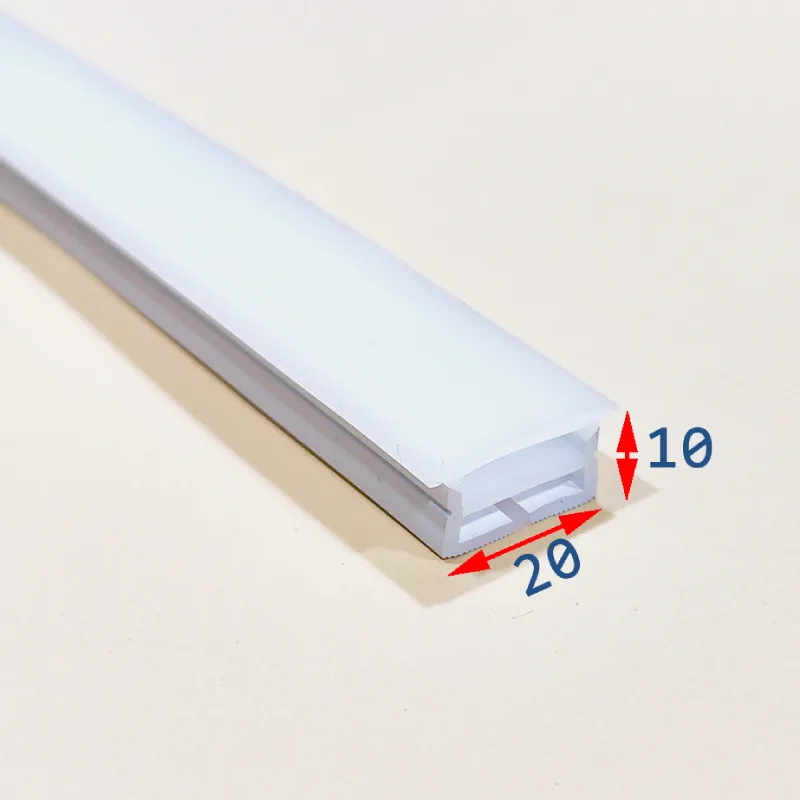 پروفیل سیلیکونی لبه دار افقی 20*10