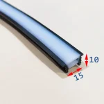 پروفیل سیلیکونی کاور لبه دار دور مشکی 15*10